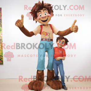 Mascot character of a Brown...