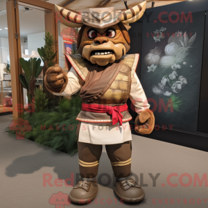 Postava maskota Tan Samurai...
