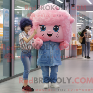 Mascot character of a Pink...