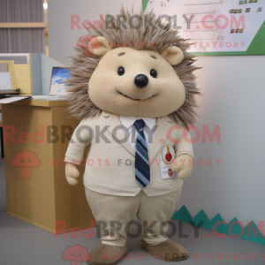 Mascot character of a Beige...