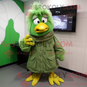 Mascot character of a Green...