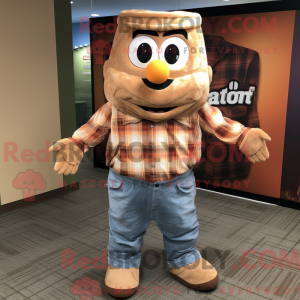 Mascot character of a Tan...