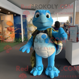Mascot character of a Blue...