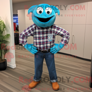 Mascot character of a Cyan...