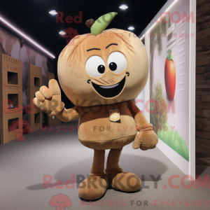 Mascot character of a Beige...