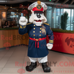 Mascot character of a Navy...