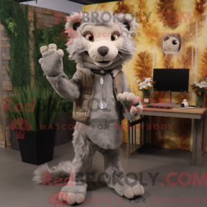 Mascot character of a Gray...
