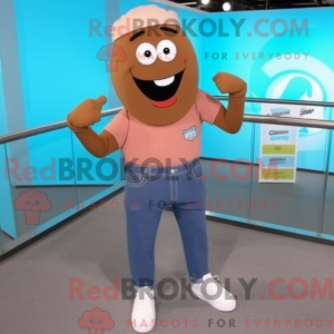 Mascot character of a Brown...