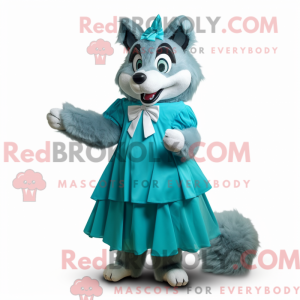 Mascot character of a Cyan...