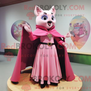 Mascot character of a Pink...