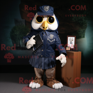 Maskotfigur af en Navy Owl...