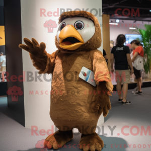 Mascot character of a Brown...