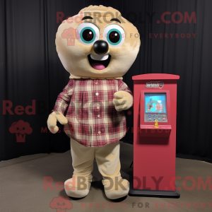 Mascot character of a Beige...