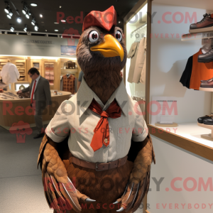 Mascot character of a Brown...