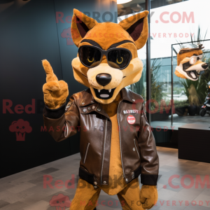 Mascot character of a Brown...