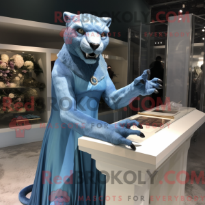 Mascot character of a Blue...