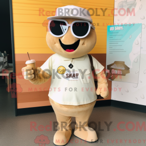 Mascot character of a Tan...