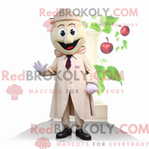 Mascot character of a Beige...