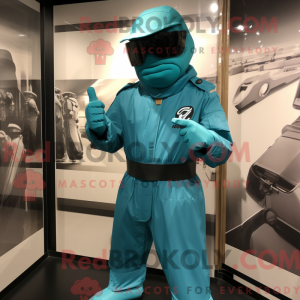 Maskotkarakter af en Teal...