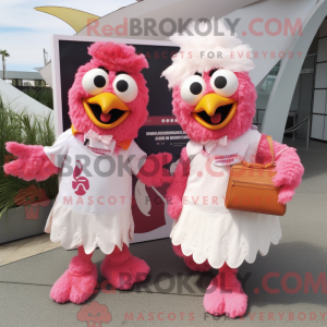 Mascot character of a Pink...