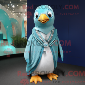 Mascot character of a Cyan...