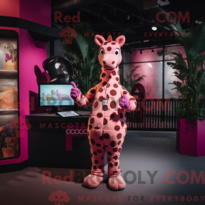 Mascot character of a Pink...
