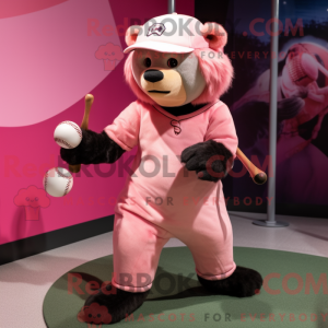 Mascot character of a Pink...
