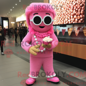 Mascot character of a Pink...