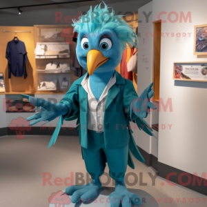 Mascot character of a Teal...