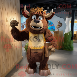 Mascot character of a Brown...