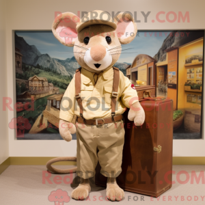 Postava maskota Tan Mouse...