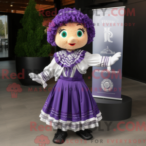 Maskotfigur af en lavendel...