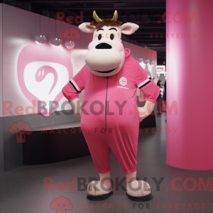 Mascot character of a Pink...