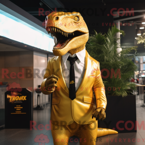Maskotfigur af en Gold T...