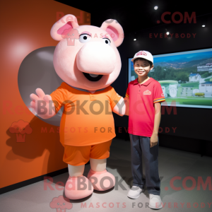 Maskottchen eines Peach Pig...