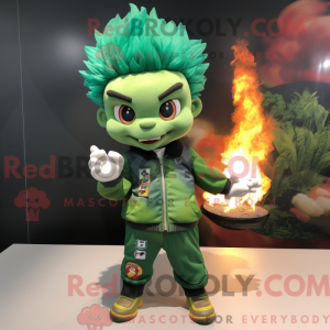 Mascot character of a Green...