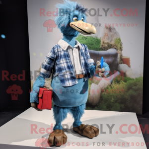 Mascot character of a Blue...