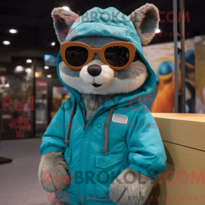 Mascot character of a Teal...