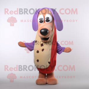 Lavendel Hot Dog maskot...