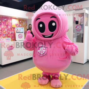Mascot character of a Pink...