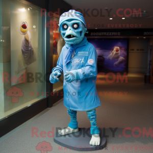 Mascot character of a Blue...