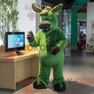 Mascot character of a Green...