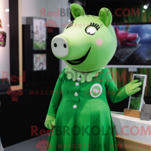 Mascot character of a Green...