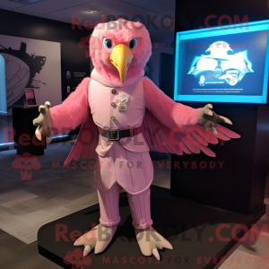 Mascot character of a Pink...