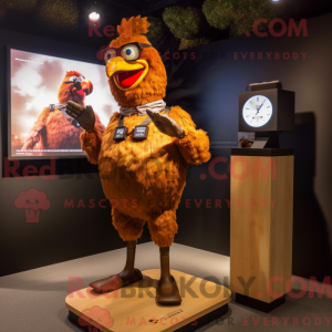 Mascot character of a Brown...