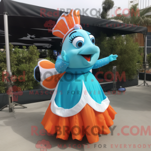 Mascot character of a Cyan...