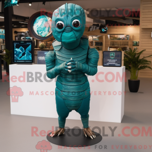 Mascot character of a Teal...