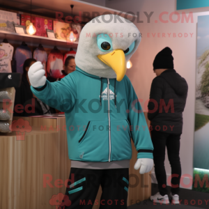 Mascot character of a Teal...