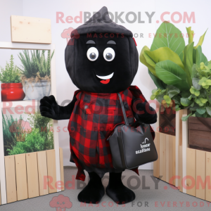 Maskot postava černé řepy...