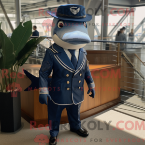 Mascot character of a Navy...